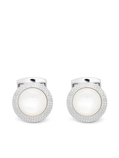 TATEOSSIAN TATEOSSIAN CUFFLINKS ROUND PALLADIUM WHITE