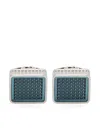 Tateossian Cufflinks Squared Palladium Polished Accessories In Grey