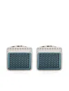 Tateossian Cufflinks Squared Palladium Polished Accessories In Grey