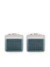 Tateossian Cufflinks Squared Palladium Polished Accessories In Silver