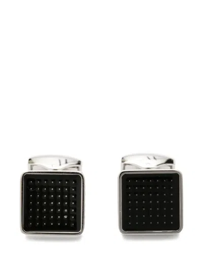 Tateossian Diamond Giza Ice Square-face Cufflinks In Silver