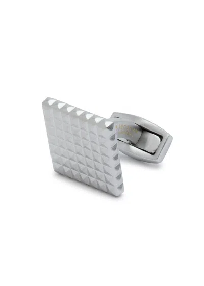 Tateossian Diamond Giza Square Palladium-plated Cufflinks In Metallic