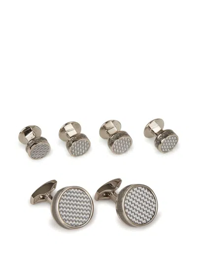 Tateossian Disc Cufflinks In Silver