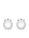 Tateossian Cufflinks Round Palladium White In Silber