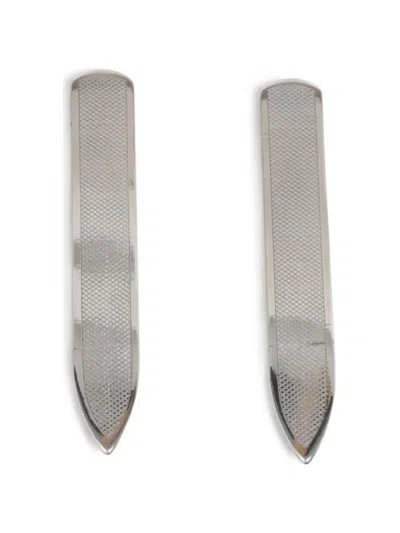 Tateossian Engraved-logo Blades In Silver