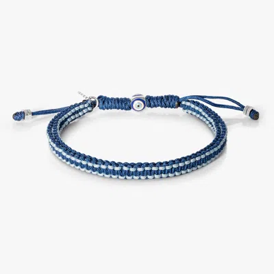 Tateossian Evil Eye Macrame Bracelet In Blue