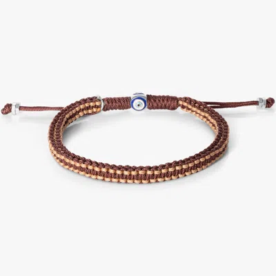Tateossian Evil Eye Macrame Bracelet In Brown