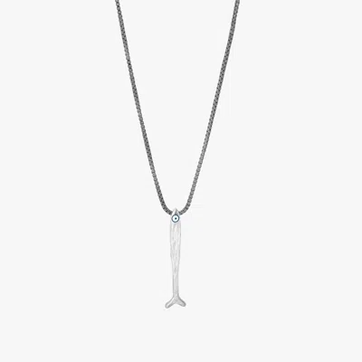 Tateossian Feng Shui Fish Necklace In Sterling Silver In Metallic