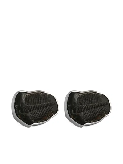 Tateossian Fossil Cufflinks In White