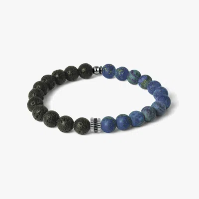Tateossian Gear Trio Semi Precious Bracelet With Lapis - M
