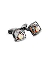 Tateossian Gears Square Cufflinks In Gunmetal