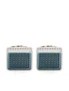 Tateossian Cufflinks Squared Palladium Polished Accessories In Silver