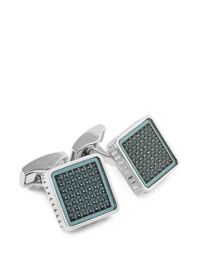 Tateossian Giza Ice Square-shape Cufflinks In Silver