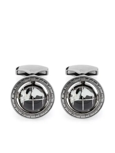 Tateossian Globe Cage Cufflinks In Schwarz