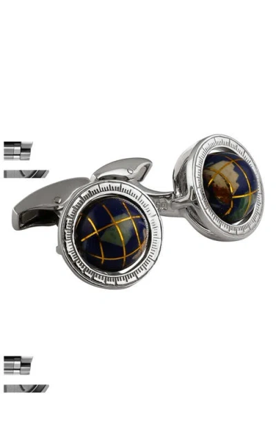 Tateossian 'globe' Cuff Links In Blue