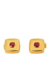 Tateossian Gold-plated And Garnet Graffiato Cufflinks In Gold