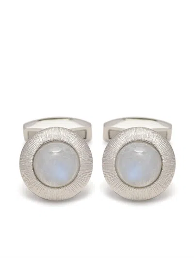 Tateossian Graffiato Moonstone Cufflinks In Silver