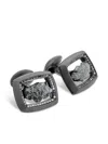 Tateossian Grey Diamond Cufflinks In Black