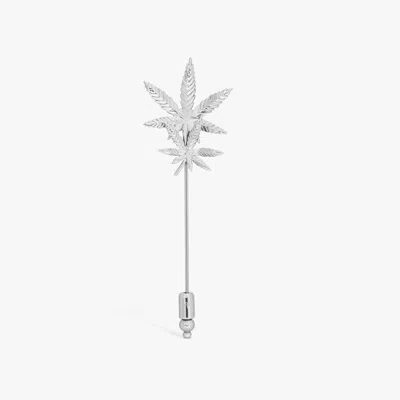 Tateossian Herbal Pin In Palladium Plated In Silver