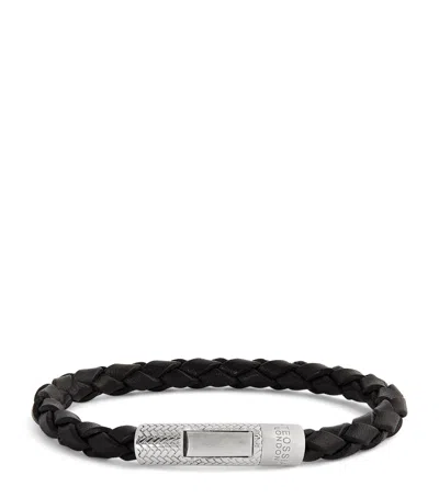 Tateossian Herringbone Click Pelle Bracelet In Silver