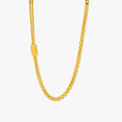Tateossian Hexade Box Chain In Yellow Gold Plated Sterling Silver