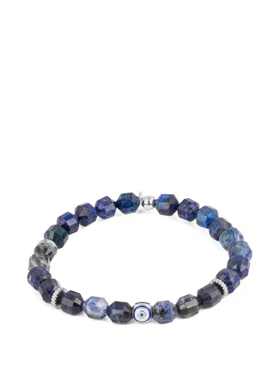 Tateossian Hexade Evil Eye Beaded Bracelet In Blue