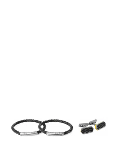 Tateossian Honeycomb-pattern Cufflinks In Black