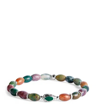 Tateossian Indian Jasper Bead Viper Bracelet In Multi