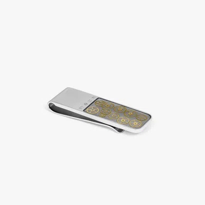 Tateossian Industrial Gears Money Clip In Palladium Plated