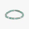 Tateossian Java Stripes Bracelet In Sky Blue Java Glass With Sterling Silver - M