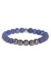 Tateossian Lava & Crystal Beaded Bracelet In Blue
