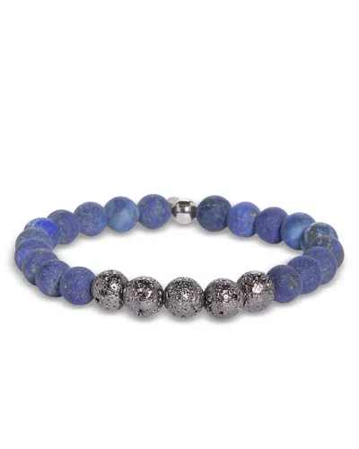 Tateossian Lava & Crystal Beaded Bracelet In Blue