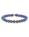 Tateossian Lava & Crystal Beaded Bracelet In Blue