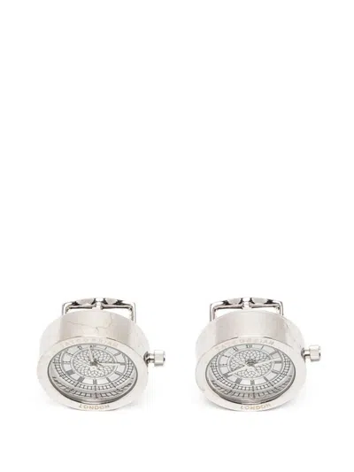 Tateossian London "big Ben Watch" Cufflinks In Silver