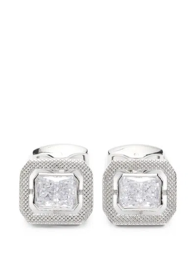 Tateossian London Ciondolo Con Diamanti "diamond Pattern Frame" In Gray