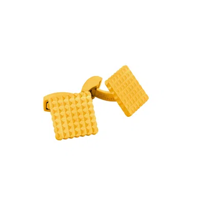 Tateossian London Men's Giza Cufflinks In Ip Gold Plated With Yellow Gold Diamond