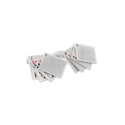 Tateossian London Men's Playing Card Cufflinks In Palladium Plated In Multi