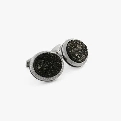 Tateossian London Oval Black Tourmaline & Albite Cufflinks - Limited Edition In Yellow