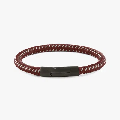Tateossian London Thompson Braided Cords Bracelets In Red