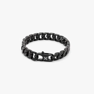 Tateossian London Thompson Catena Bracelet In Black Ip