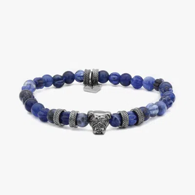 Tateossian London Thompson Gun Bulldog Bracelet In Blue Solidate