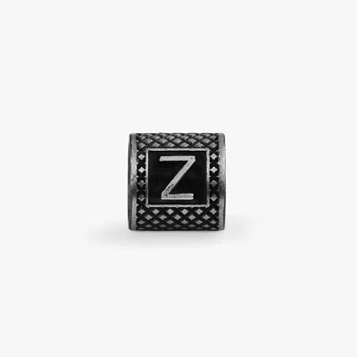 Tateossian Lucky Me Initial Z Charm In Black Rhodium Plated Silver