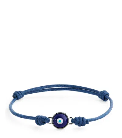 Tateossian Macrame Milos Evil Eye Bracelet In Blue