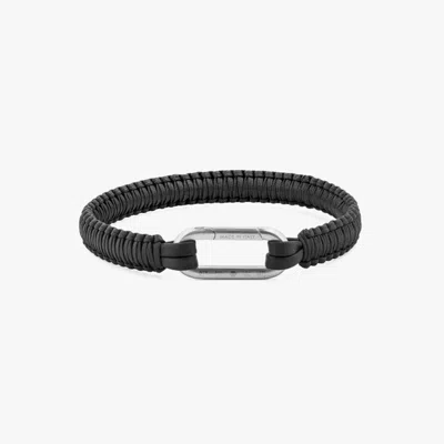 Tateossian Macramé Pelle Clip Bracelet In Black - M