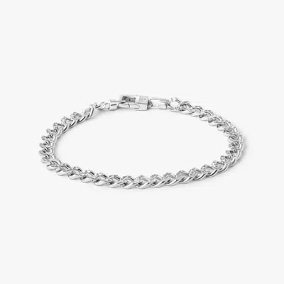 Tateossian Martellato Chain Bracelet In Sterling Silver - M