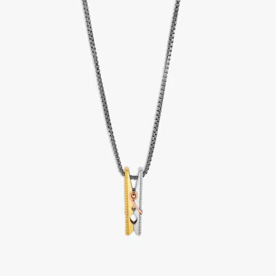 Tateossian Mayfair Peg Necklace In Sterling Silver