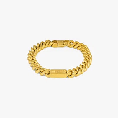 Tateossian Meccanico Amulet Bracelet In Yellow Gold Plated Stainless Steel - S