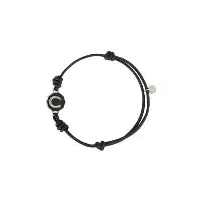 Tateossian Medium Infinity Knot Black Cord Bracelet