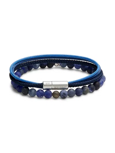 Tateossian Men's 2-piece Multi Strand & Beaded Bracelet Set In Blue