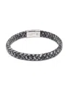 Tateossian Men's Amazonia Sterling Silver Braided Snakeskin-embossed Leather Bracelet